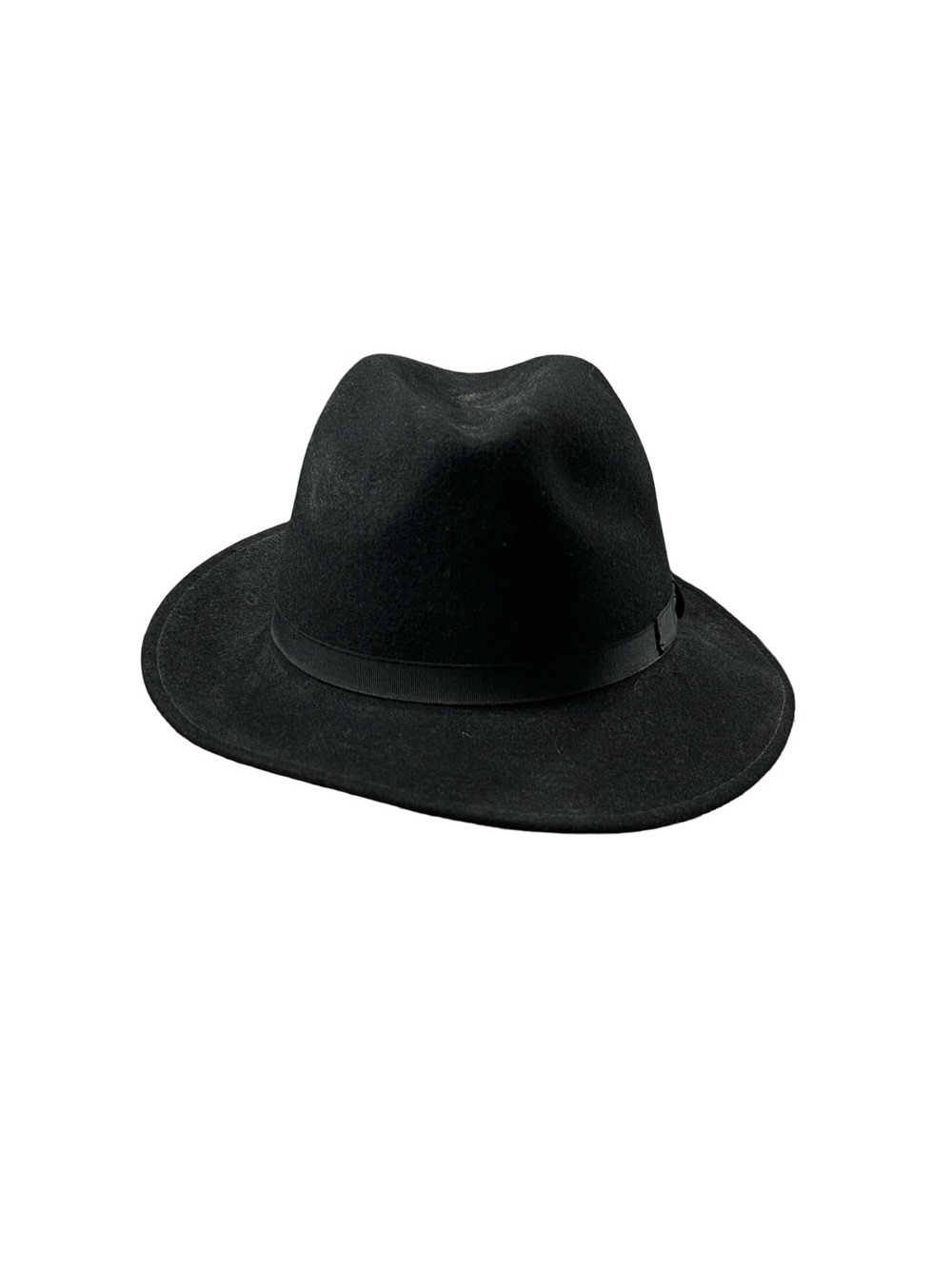 Vtg 1970s Country Gentleman Men Black Wool Felt Fedora Hat Leisure Sz S Unisex